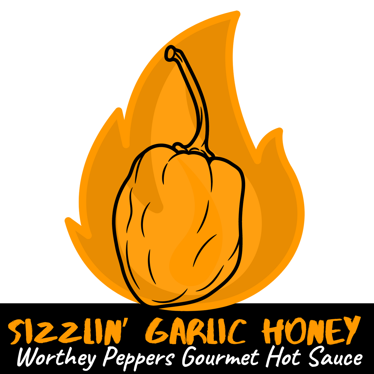 Sizzlin Garlic Honey Gourmet Hot Sauce