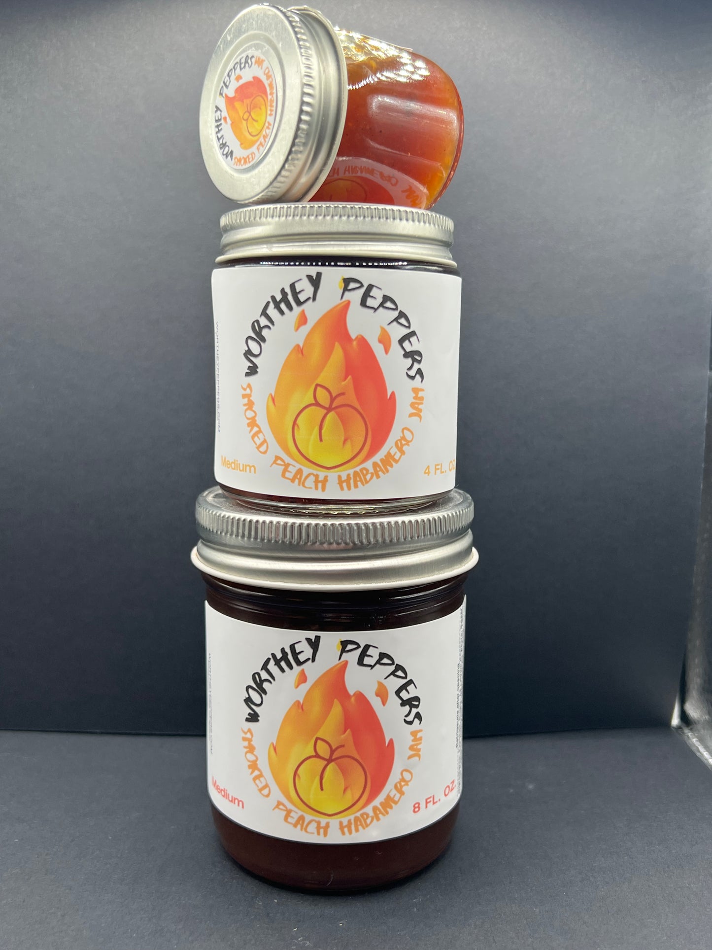 Smoked Peach Habanero Spicy Jam