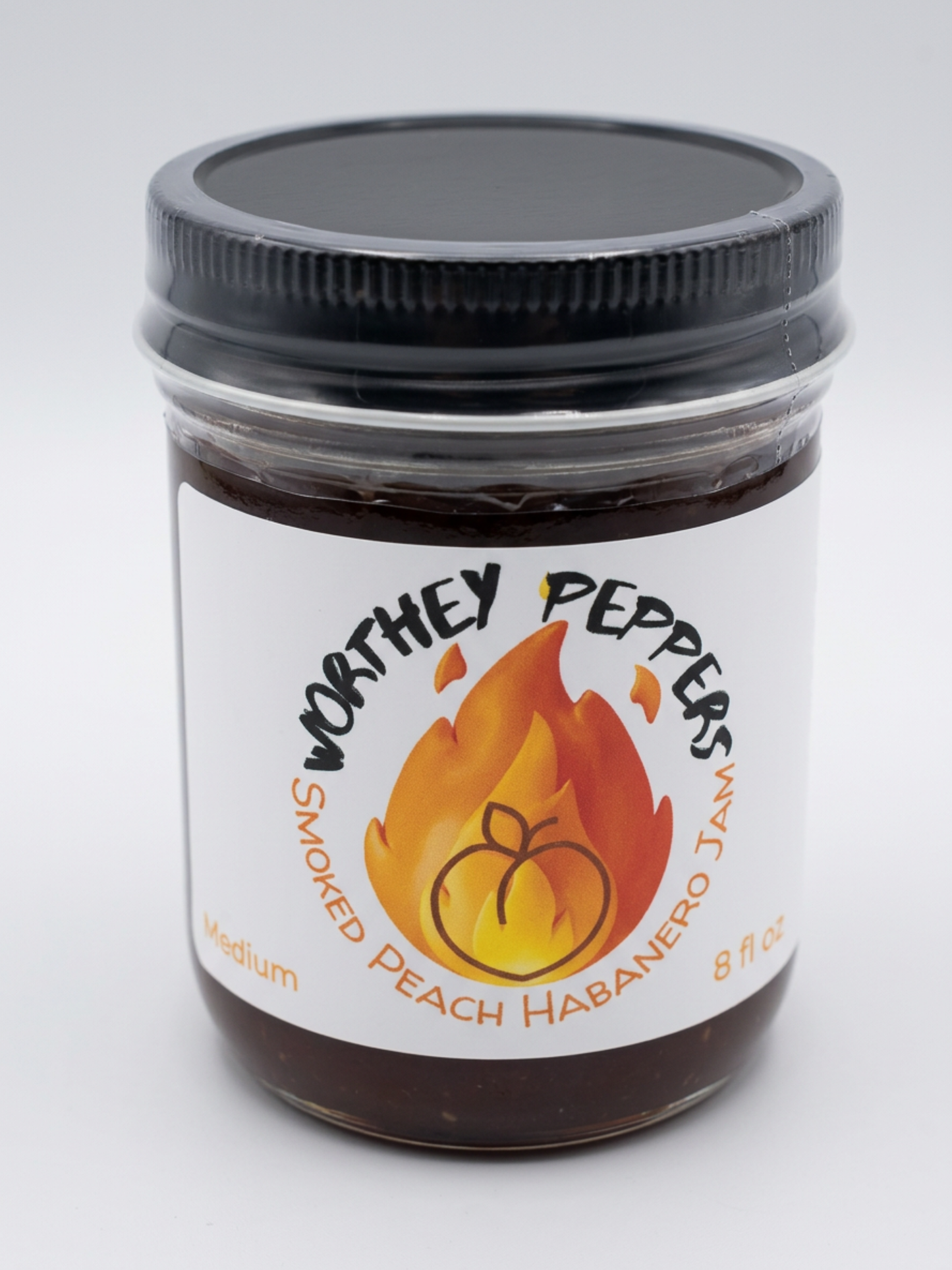Smoked Peach Habanero Spicy Jam