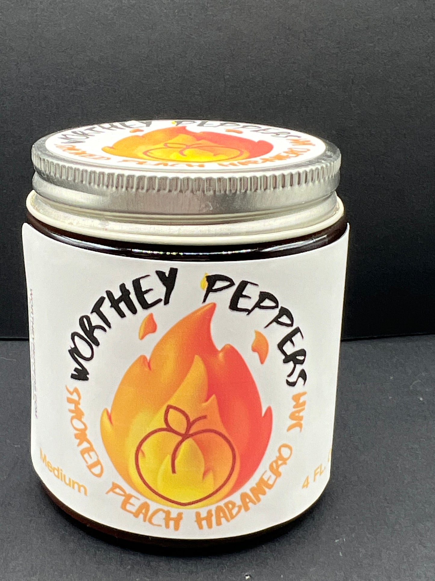 Smoked Peach Habanero Spicy Jam